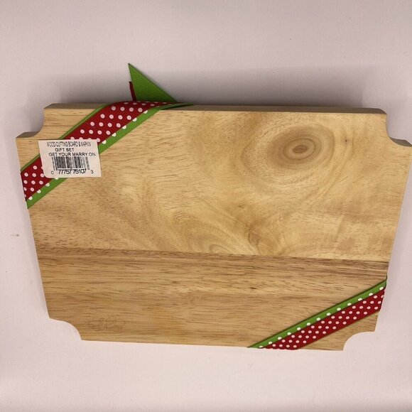 Cutting Board Cheese Spreader Christmas Get Your Merry On Napkins Wood Epic - Picture 2 of 8